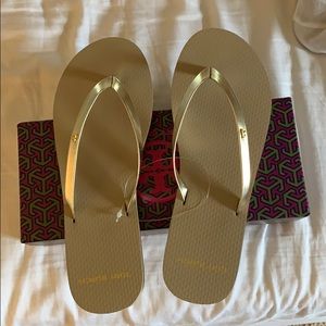 Brand new tory burch flip flops